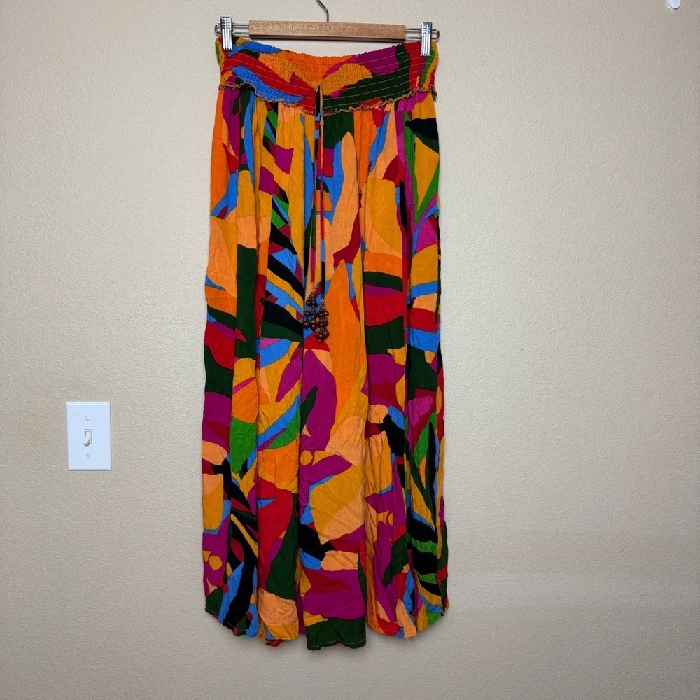 True Destinations Resort Wear Wide Leg Flare Pants Beach Coverup Size Large